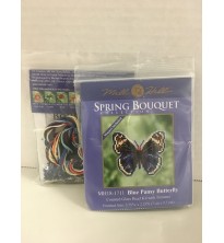 Blue Pansy Butterfly Beaded Ornament Kit